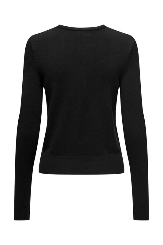 ONLVENICE LIFE LS ONECK PULLOVER NCA KNT Kadın Siyah Kazak - 15333989