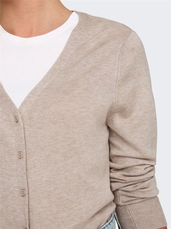 ONLVENICE LIFE LS VNECK CARDI KNT NOOS Kadın Beyaz Hırka - O15333985