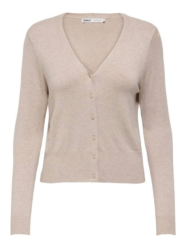 ONLVENICE LIFE LS VNECK CARDI KNT NOOS Kadın Beyaz Hırka - O15333985