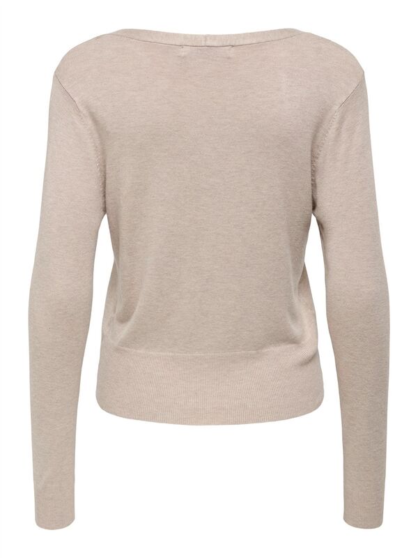 ONLVENICE LIFE LS VNECK CARDI KNT NOOS Kadın Beyaz Hırka - O15333985