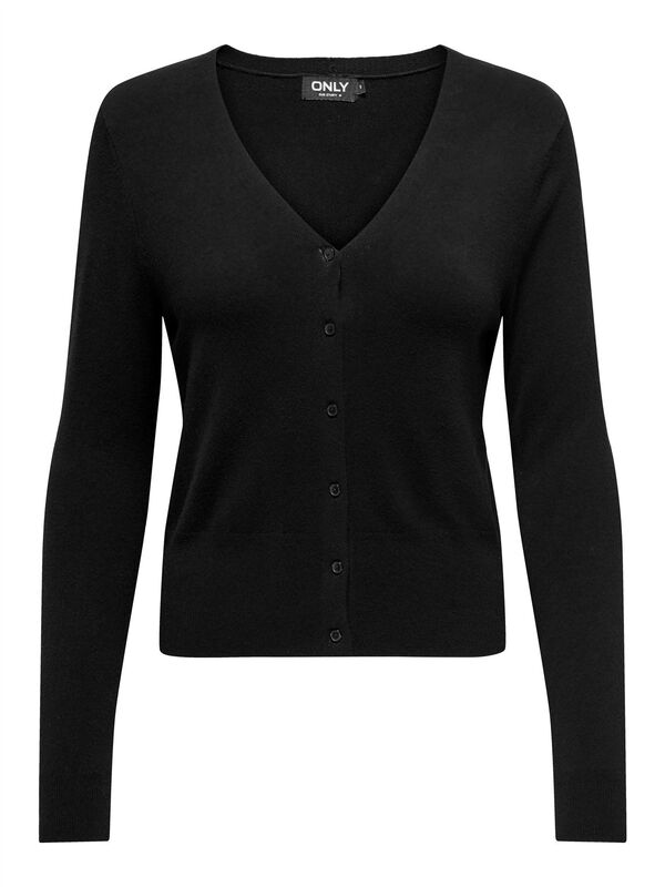 ONLVENICE LIFE LS VNECK CARDI KNT NOOS Kadın Siyah Hırka - O15333985