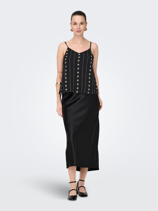 ONLVIANA SINGLET PTM Kadın Siyah Bluz - 15346755