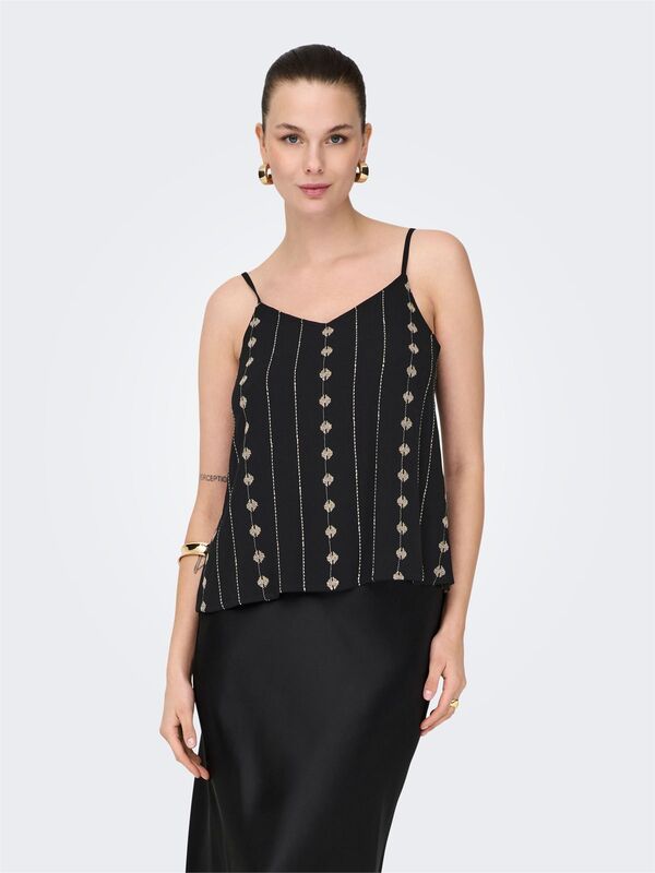 Only - ONLVIANA SINGLET PTM Kadın Siyah Bluz - 15346755