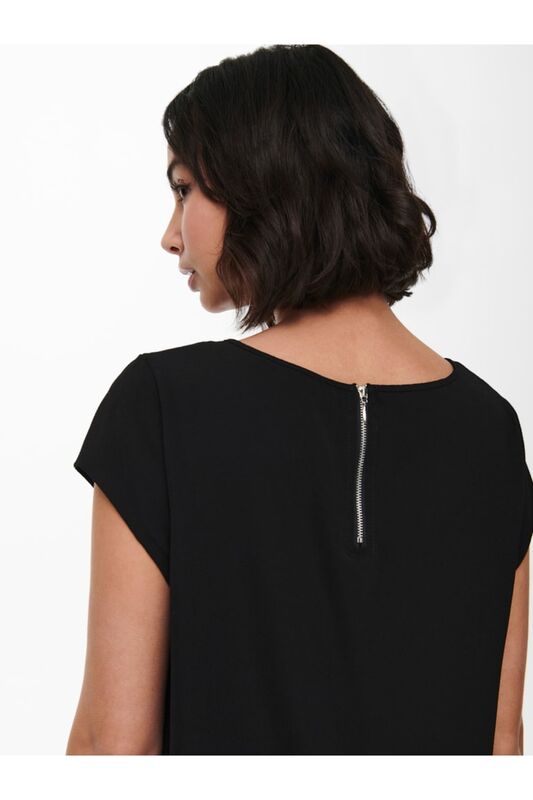 ONLVIC S/S SOLID TOP NOOS PTM Kadın Siyah T-Shirt - 15142784