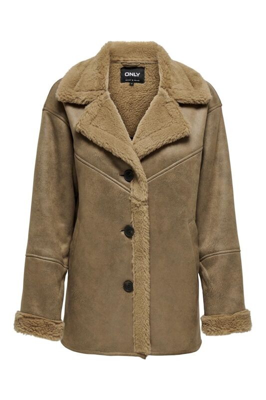 ONLYLVA BONDED COLLAR COAT CC OTW Kadın Kahverengi Mont - 15322037