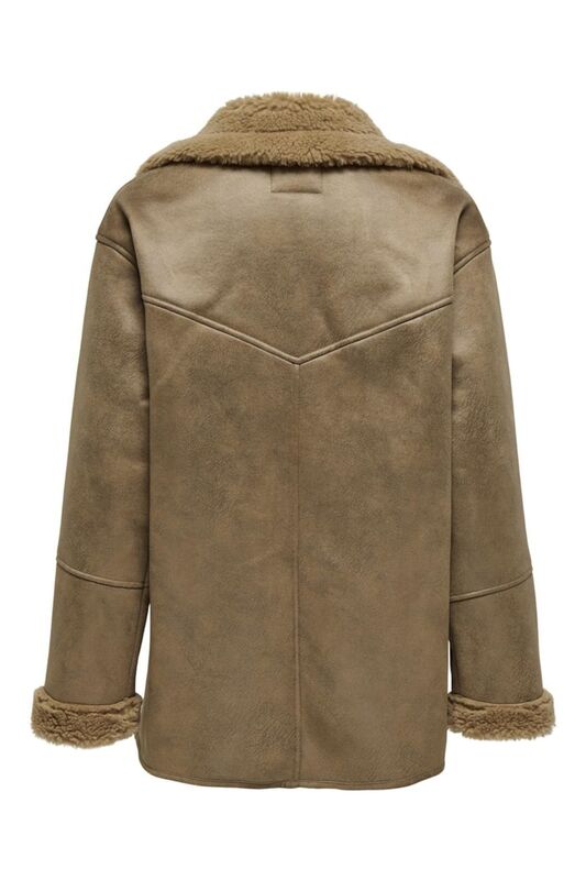 ONLYLVA BONDED COLLAR COAT CC OTW Kadın Kahverengi Mont - 15322037
