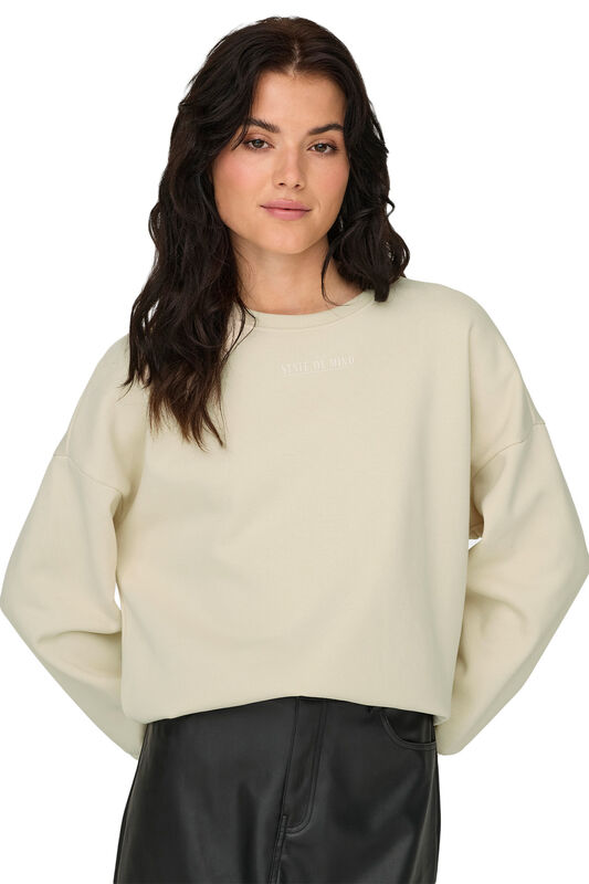ONLZENJA BOXY L/S BOX SWT Kadın Birch Sweatshirt - 15275525