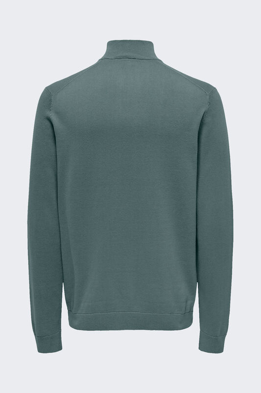 ONSALEX REG 12 HALF ZIP KNIT Erkek Yeşil Kazak - 22022523