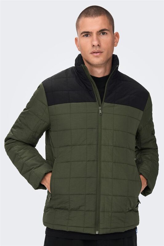 Onsanker Quilted Jacket Otw Erkek Yeşil Mont - 22022537