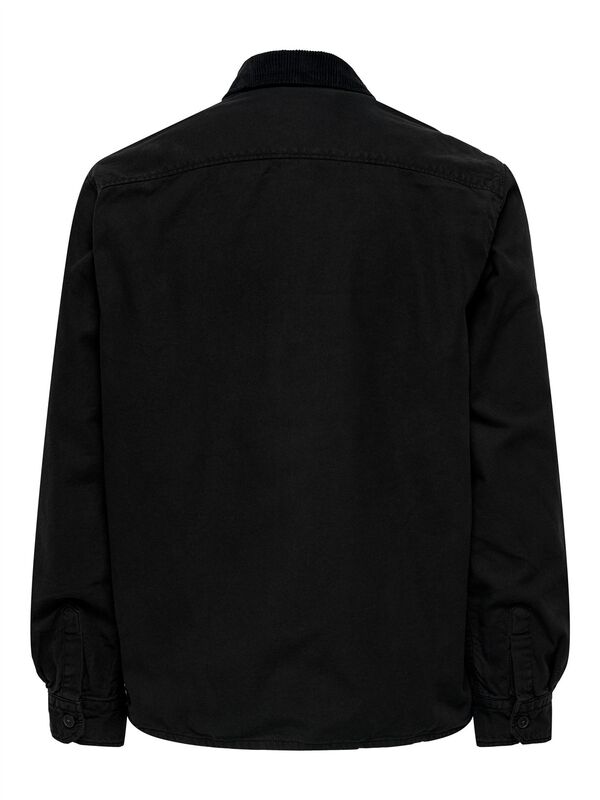 ONSASTON WASH CANVAS OVERSHIRT Erkek Siyah - 22030131
