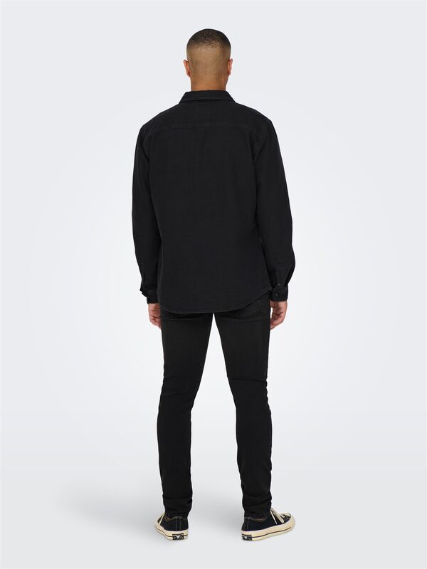 ONSBANE 3247 DNM SHIRT NOOS Erkek Gri Denim Gömlek - 22023247