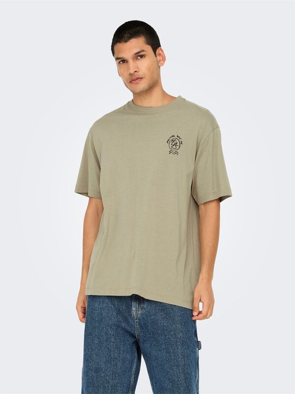 ONSBLAKE RLX SS TEE ART Erkek Gri T-Shirt - 4750422