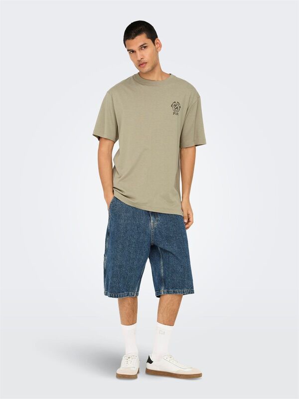 ONSBLAKE RLX SS TEE ART Erkek Gri T-Shirt - 4750422