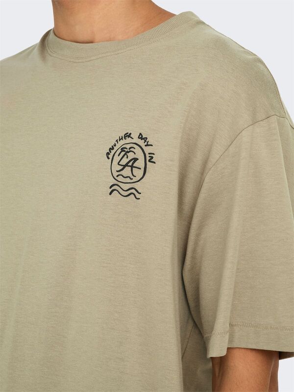 ONSBLAKE RLX SS TEE ART Erkek Gri T-Shirt - 4750422