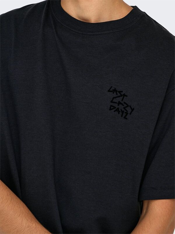 ONSBLAKE RLX SS TEE ART Erkek Siyah T-Shirt - 4750422
