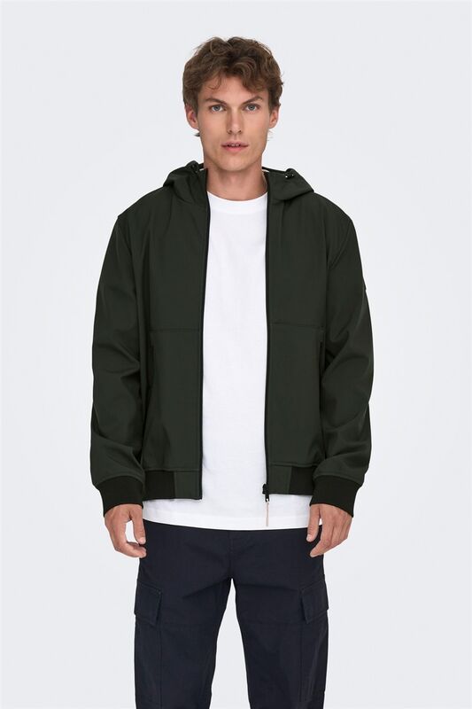 ONSBOWIE SOFTSHELL BOMBER OTW NOOS Erkek Gri Mont - 22029276