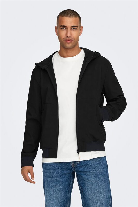 ONSBOWIE SOFTSHELL BOMBER OTW NOOS Erkek Siyah Mont - 22029276