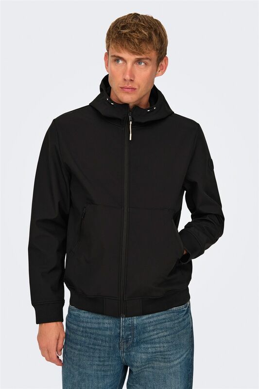 ONSBOWIE SOFTSHELL BOMBER OTW NOOS Erkek Siyah Mont - 22029276