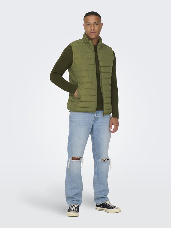 ONSBRON QUILT VEST OTW VD Erkek Yeşil Yelek - 22025685