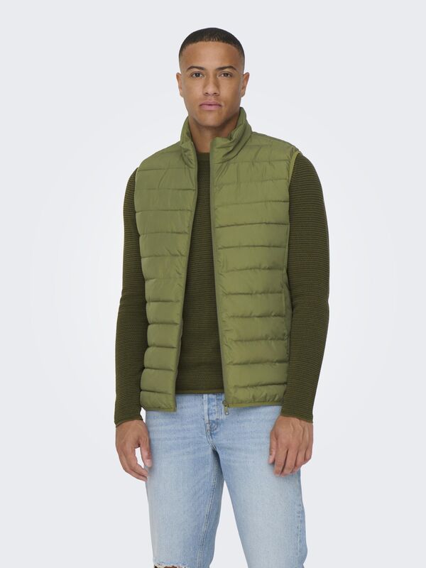 ONSBRON QUILT VEST OTW VD Erkek Yeşil Yelek - 22025685