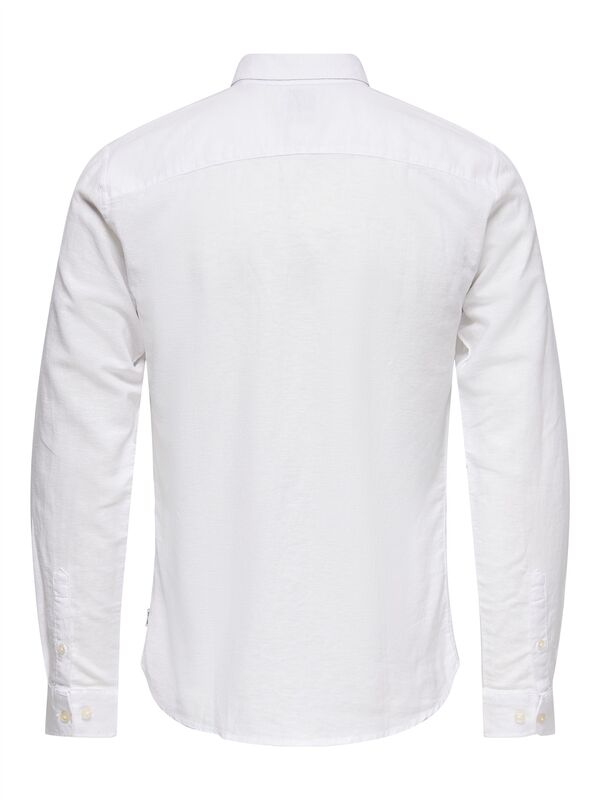 ONSCAIDEN LIFE LS SOLID LINEN SHIRT NOOS Erkek Beyaz Gömlek - 22012321