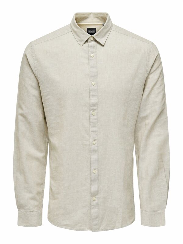 ONSCAIDEN LIFE LS SOLID LINEN SHIRT NOOS Erkek Gri Gömlek - 22012321