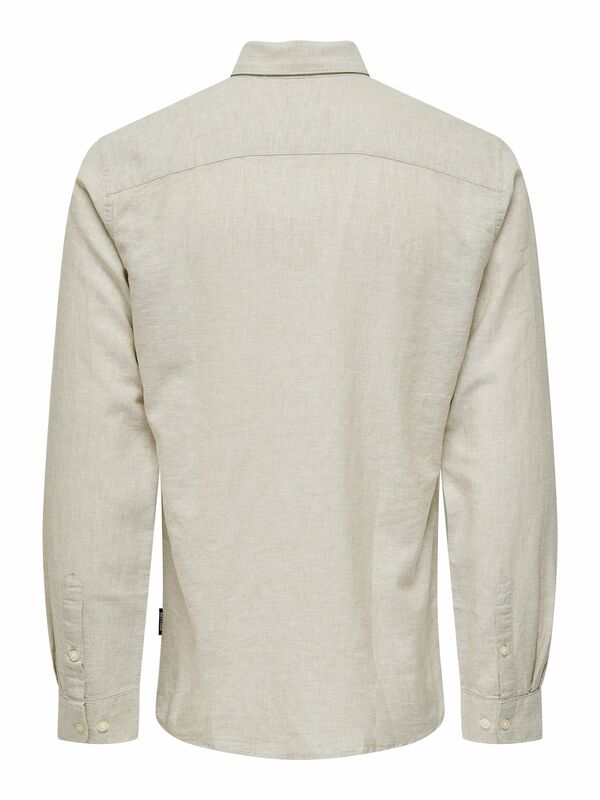 ONSCAIDEN LIFE LS SOLID LINEN SHIRT NOOS Erkek Gri Gömlek - 22012321