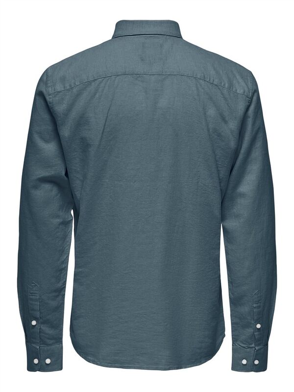 ONSCAIDEN LIFE LS SOLID LINEN SHIRT NOOS Erkek Mavi Gömlek - 22012321 ONSCAIDEN LIFE LS SOLID LINEN SHIRT NOOS Erkek Mavi Gömlek - 22012321
