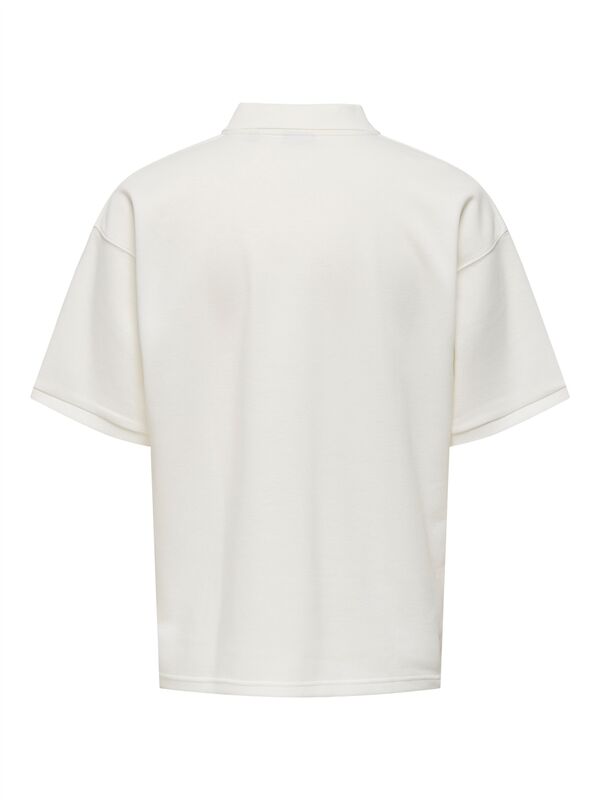 ONSCALI LOOSE SS RESORT POLO ART Erkek Cloud Dancer Polo - 22033661