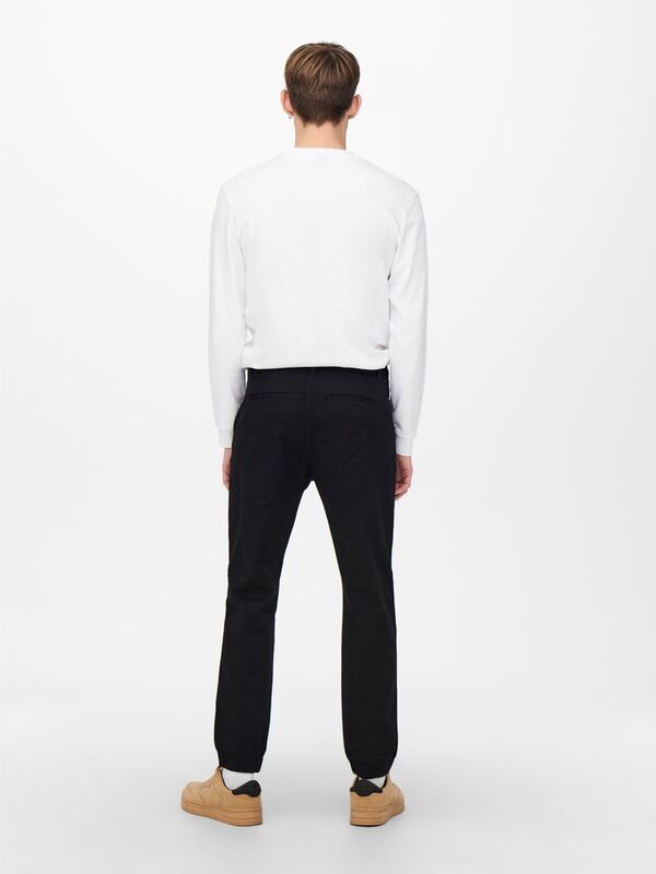 Onscam Aged Cuff Chino Pk 9626 Erkek Siyah Pantolon - 22019626