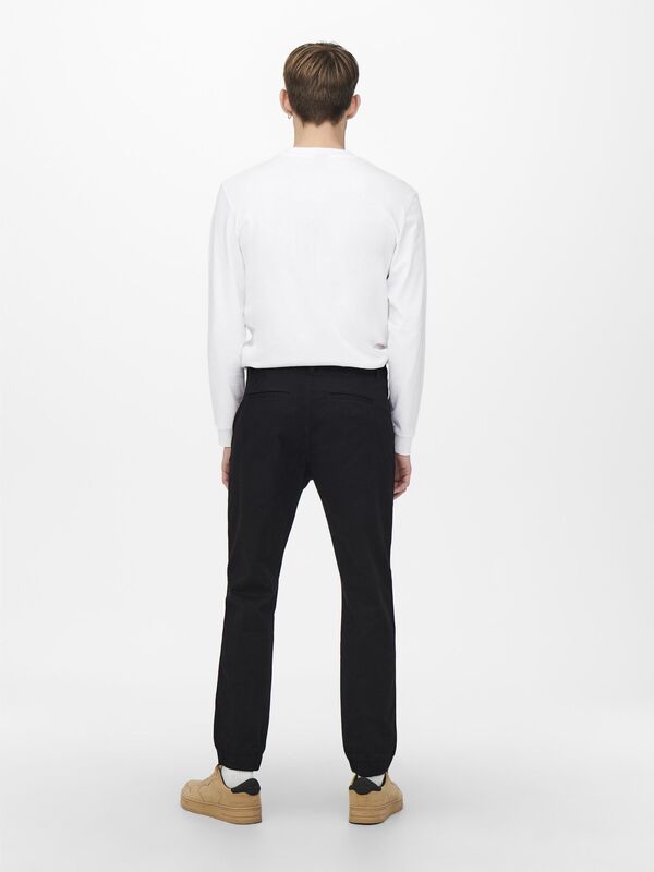 Onscam Aged Cuff Chino Pk 9626 Erkek Siyah Pantolon - 22019626