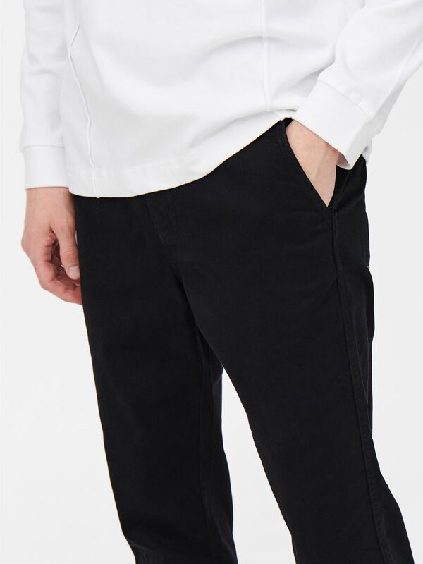 Onscam Aged Cuff Chino Pk 9626 Erkek Siyah Pantolon - 22019626
