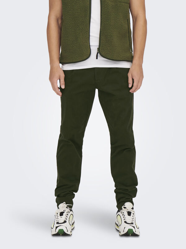 Only & Sons - Onscam Chino Pk 6775 Erkek Yeşil Pantolon - 22016775