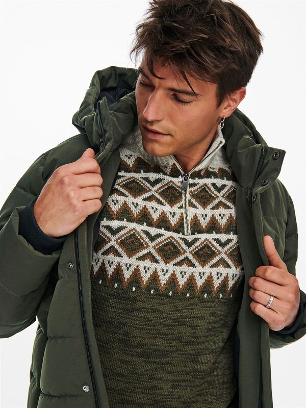 ONSCAYSON PUFFA OTW NOOS Erkek Gri Mont - 22019598