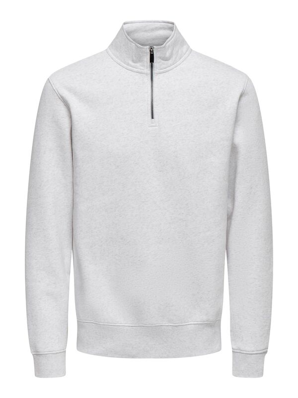 Only & Sons - ONSCERES HALF ZIP SWEAT NOOS Erkek Gray Sweatshirt - 22019055
