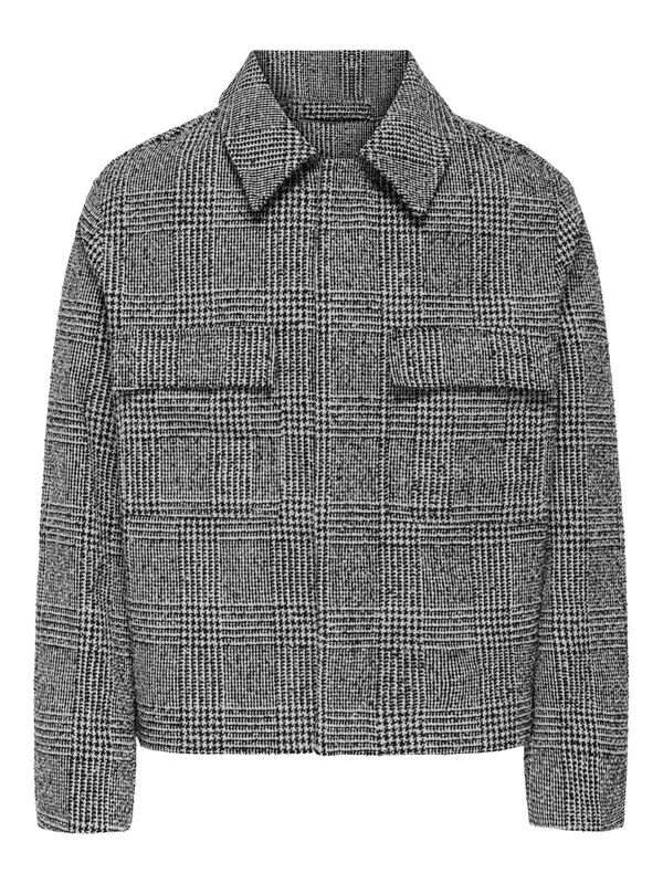 Only & Sons - ONSCLAES STRUC SHACKET OTW Erkek Siyah Ceket - 22034881