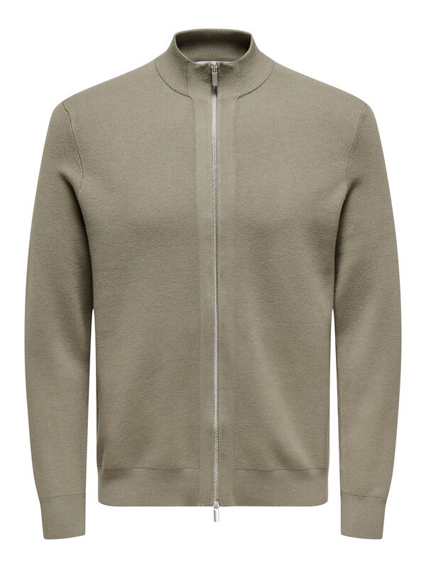 Only & Sons - ONSCOOPER REG LS 12 CARDIGAN KNIT FRML Erkek Gri Hırka - 22035017