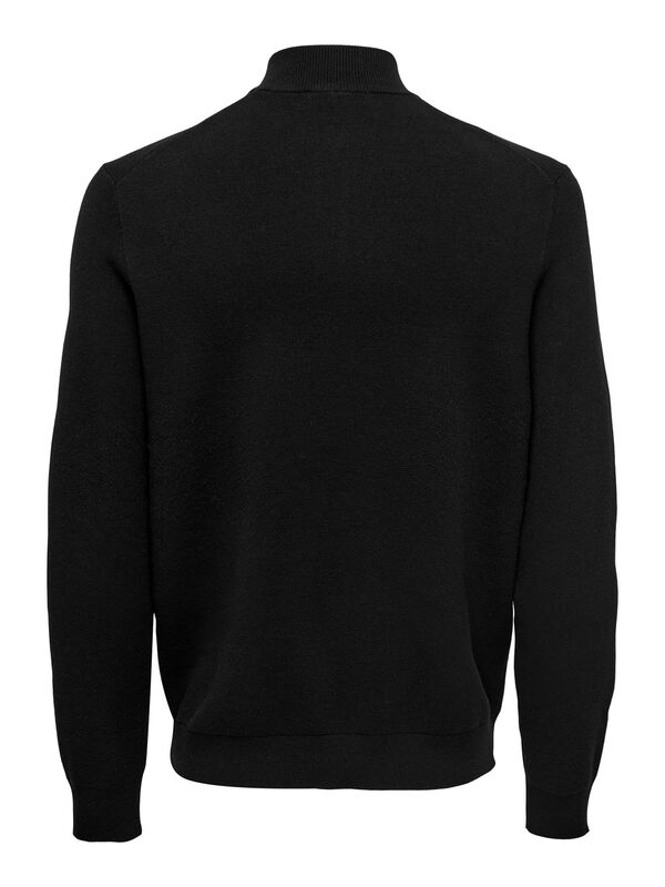 ONSCOOPER REG LS 12 CARDIGAN KNIT FRML Erkek Siyah Hırka - 22035017