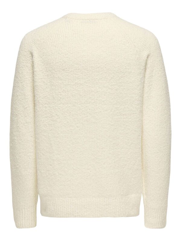 ONSDALE LIFE RLX LS RAGLAN KNIT Erkek Beyaz Kazak - 22035118