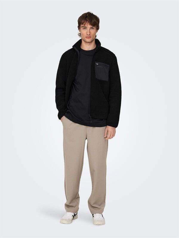 ONSDALLAS LIFE SHERPA JACKET OTW VD Erkek Black Ceket - 22025599