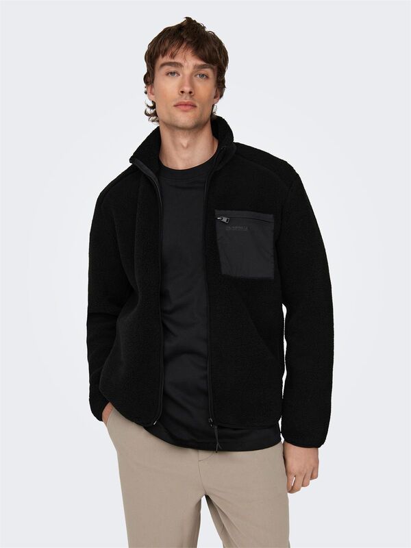 ONSDALLAS LIFE SHERPA JACKET OTW VD Erkek Black Ceket - 22025599