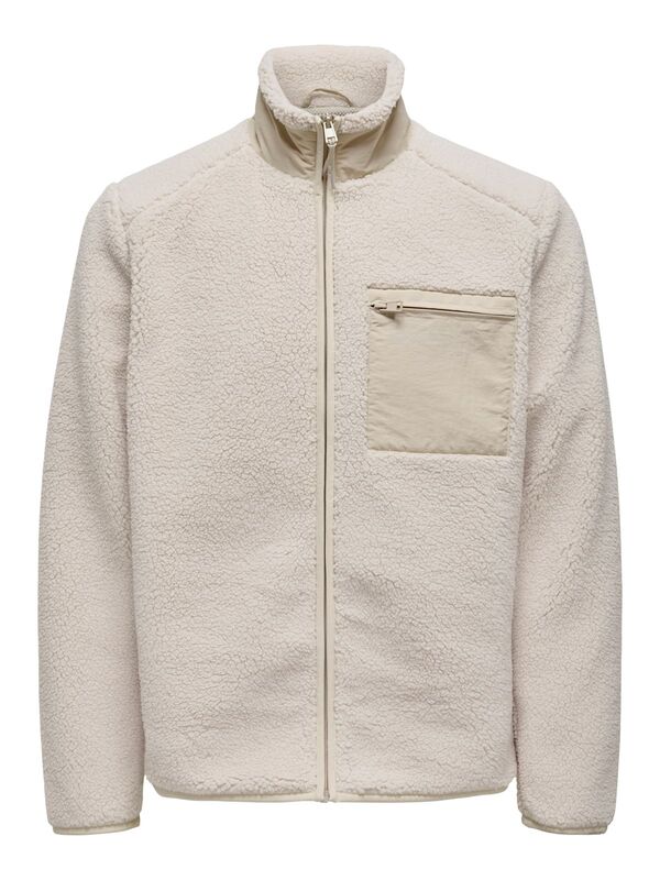 Only & Sons - ONSDALLAS LIFE SHERPA JACKET OTW VD Erkek Gray Ceket - 22025599