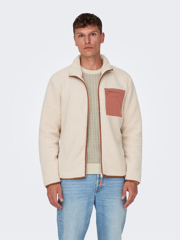 ONSDALLAS LIFE SHERPA JACKET OTW VD Erkek Gray Ceket - 22025599