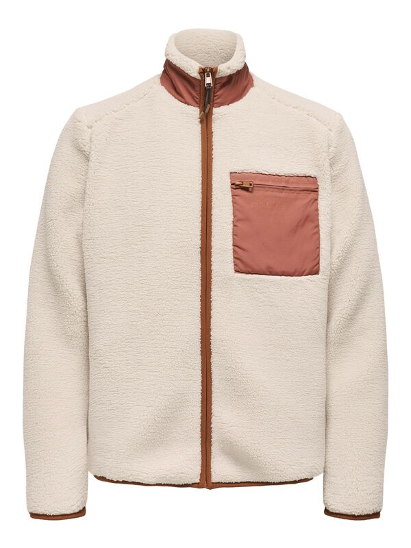 Only & Sons - ONSDALLAS LIFE SHERPA JACKET OTW VD Erkek Gray Ceket - 22025599