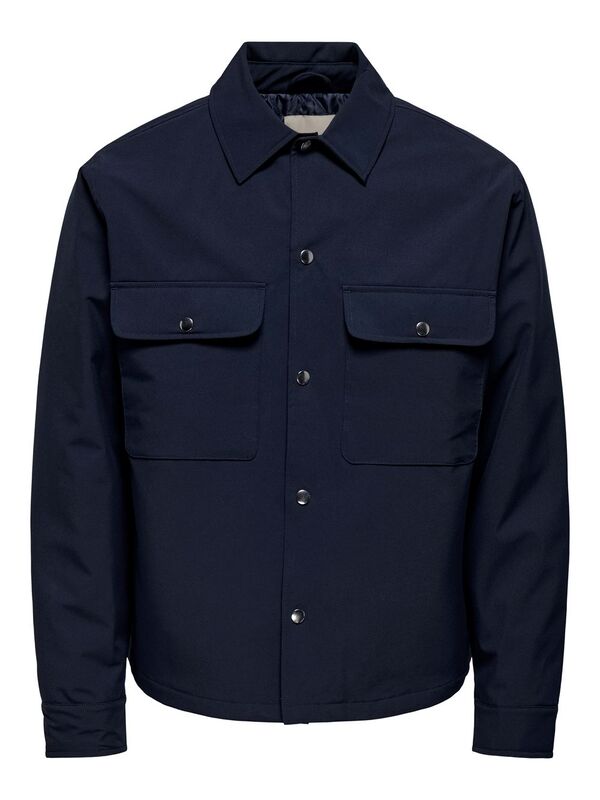 Only & Sons - ONSDAVID LIFE PADDED OVERSHIRT OTW Erkek Mavi Ceket - 22036739