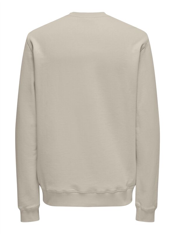 ONSDAVID REG CREW SWEAT Erkek Bej Sweatshirt - 22031914