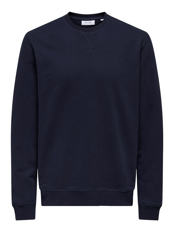 Only & Sons - ONSDAVID REG CREW SWEAT Erkek Mavi Sweatshirt - 22031914