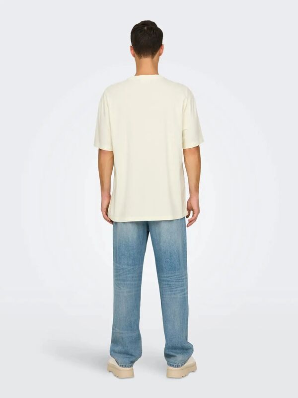 ONSDISTRESS RLX SS TEE Erkek Beyaz T-Shirt - OS22030505