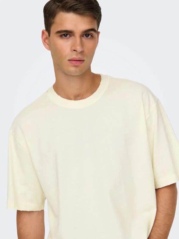 ONSDISTRESS RLX SS TEE Erkek Beyaz T-Shirt - OS22030505