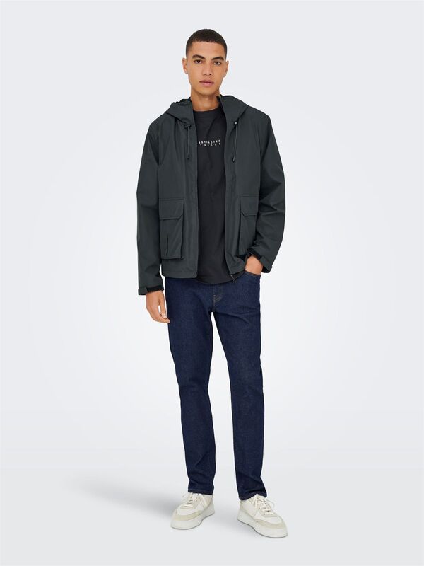 ONSDONNY LIFE WR JACKET OTW Erkek Black Mont - 22034725